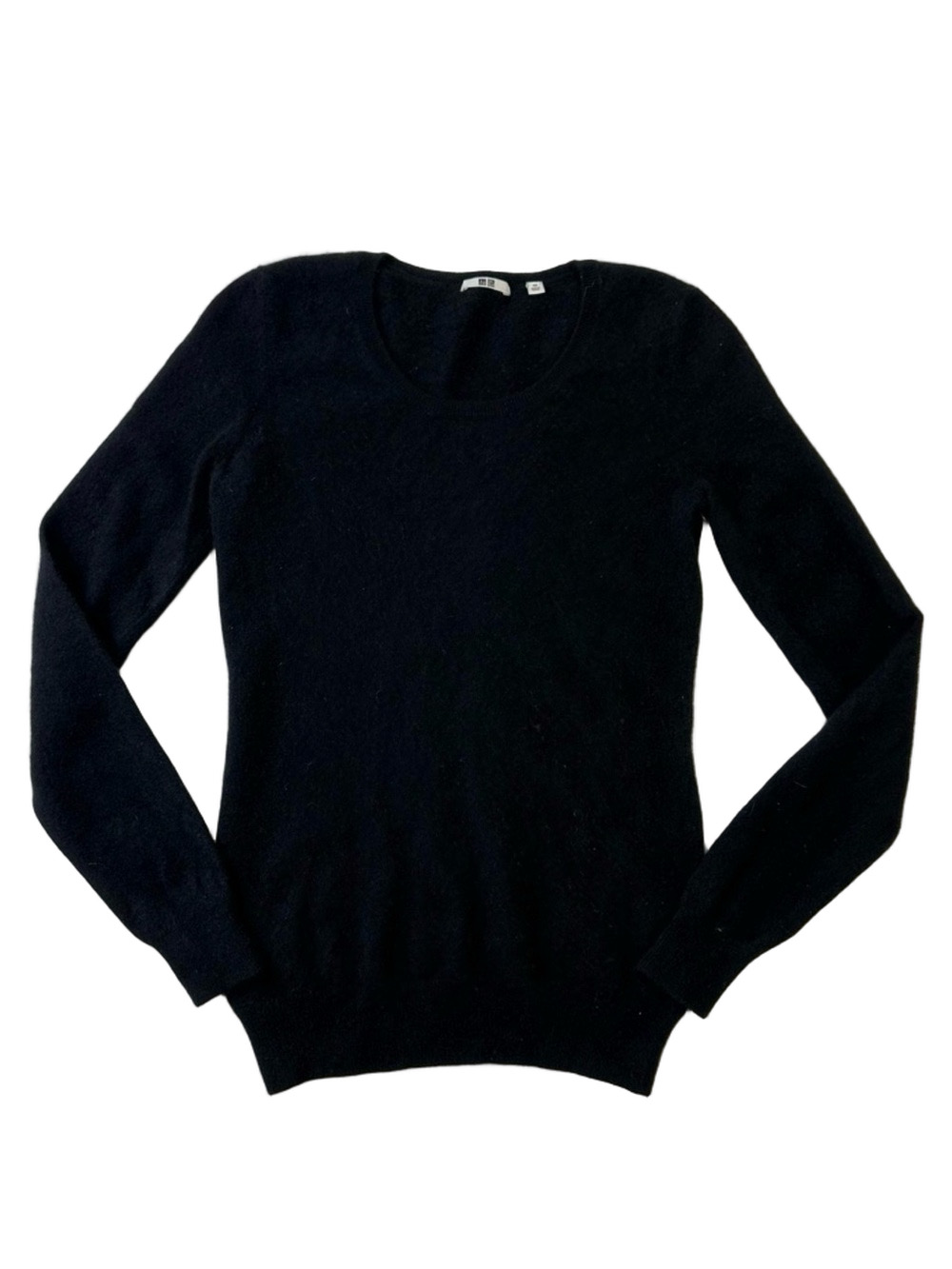 Uniqlo black cashmere scoop neck pullover sweater XS